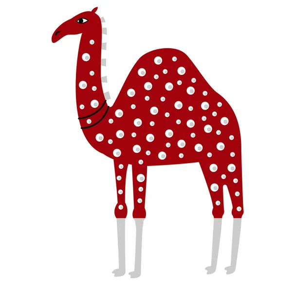 Färgglada kamel illustration på vit bakgrund — Stock vektor