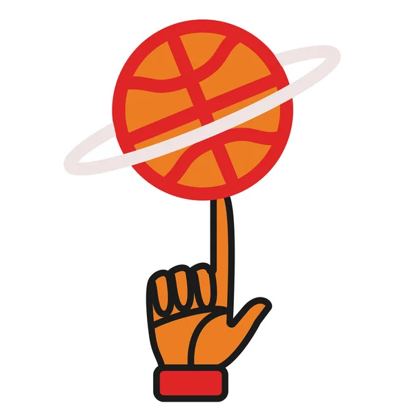 Bola de basquete ilustração no fundo escuro —  Vetores de Stock