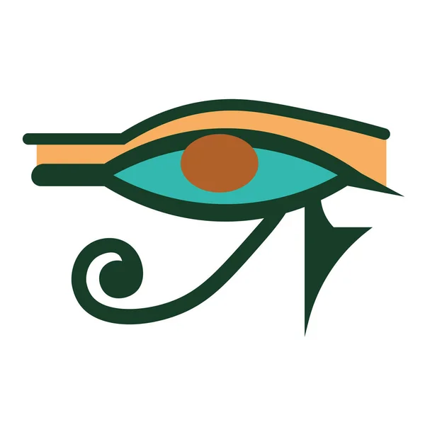 Œil égyptien illustration simple sur fond blanc — Image vectorielle