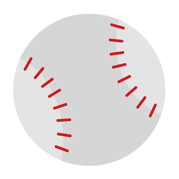 Ballon de baseball illustration simple sur fond blanc — Image vectorielle