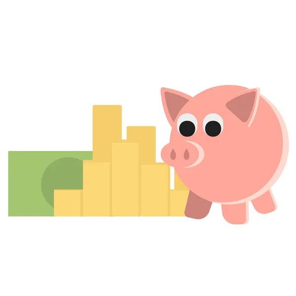 Money simple illustration on white background — Stock Vector