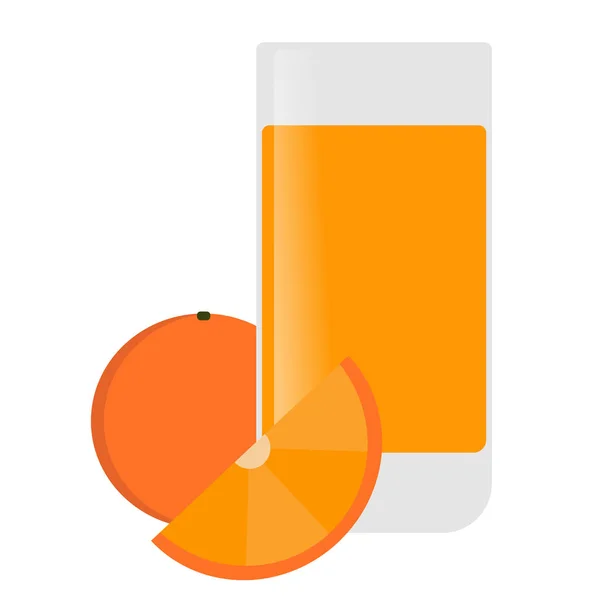 Orange juice simple illustration on white background — Stock Vector