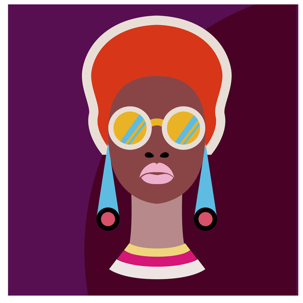 Иллюстрация женщин на тёмном фоне
