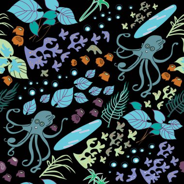 Sörf deseni sorunsuz tasarım grafiği