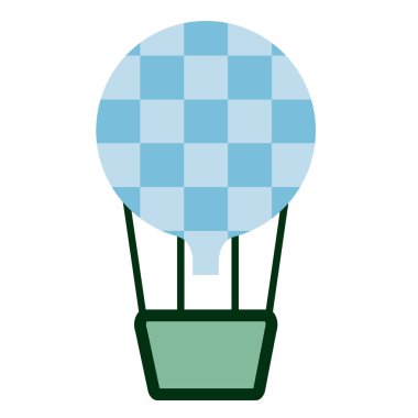 Hotair balon düz renk illüstrasyon