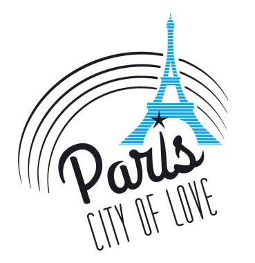 Paris aşk şehri tipografik poster