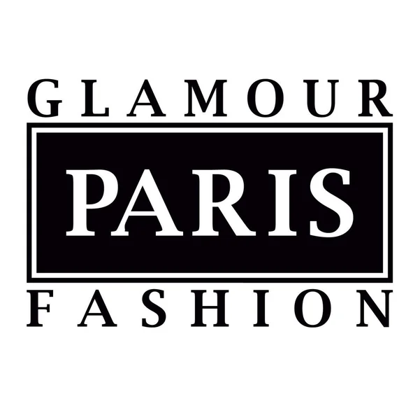 Glamour Paris moda ganga preta —  Vetores de Stock