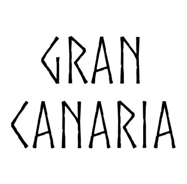 Beyaz arka planda Büyük Kanarya tabelası. Etiket, damga