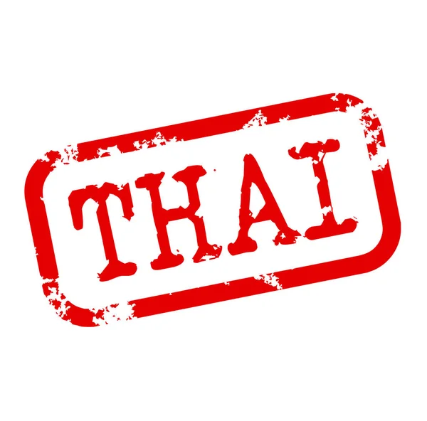 Znaczek Thai Białym Tle Seria Naklejek Znaczków — Wektor stockowy