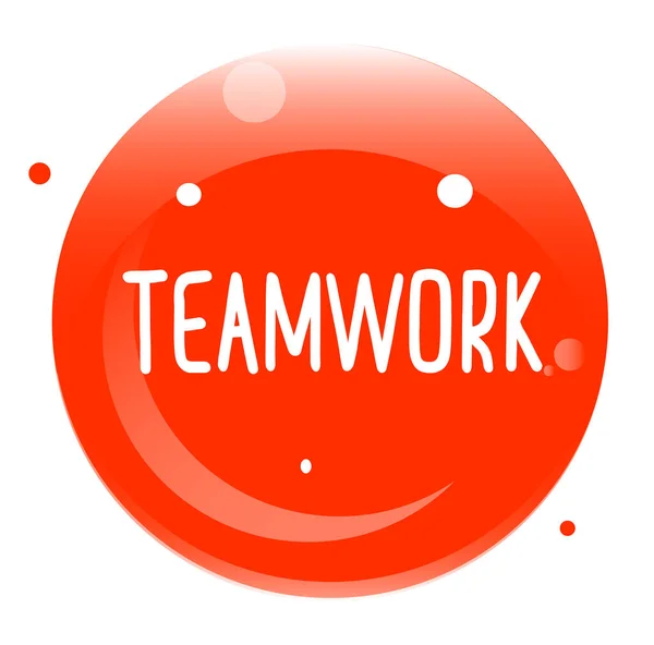 Teamwork Stempel Geïsoleerd Wit Serie Postzegels Stickers — Stockvector