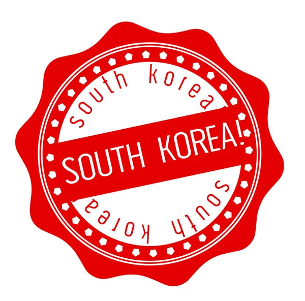 Corée Sud Timbre Isolé Sur Blanc Série Timbres Autocollants — Image vectorielle