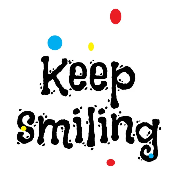 Keep Smiling Razítko Bílém Řada Známek Štítků — Stockový vektor