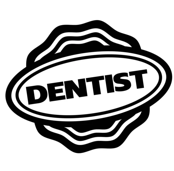 Pieczęć Dentist Białym Seria Znaczków Etykiet — Wektor stockowy