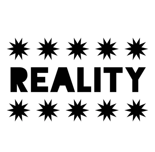 Tanda Reality Pada Latar Belakang Putih Stiker Stempel - Stok Vektor