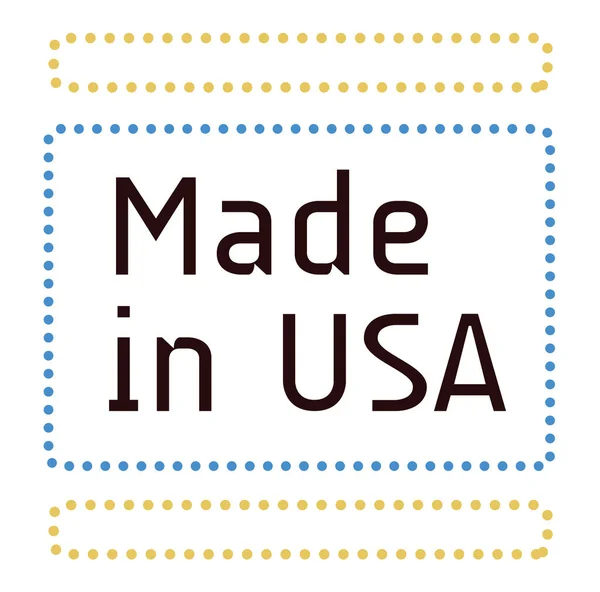 Made Usa Teken Witte Achtergrond Sticker Stempel — Stockvector