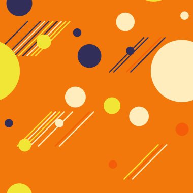 Çemberleri ve çizgileri olan geometrik, soyut, dikişsiz desen