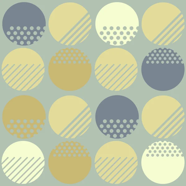Geometric Abstract Seamless Pattern Circles Stripes — Stock Vector