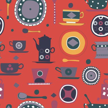 Mutfak desenleri kusursuz tasarım. Dekorasyon tekstil ve kağıt serisi