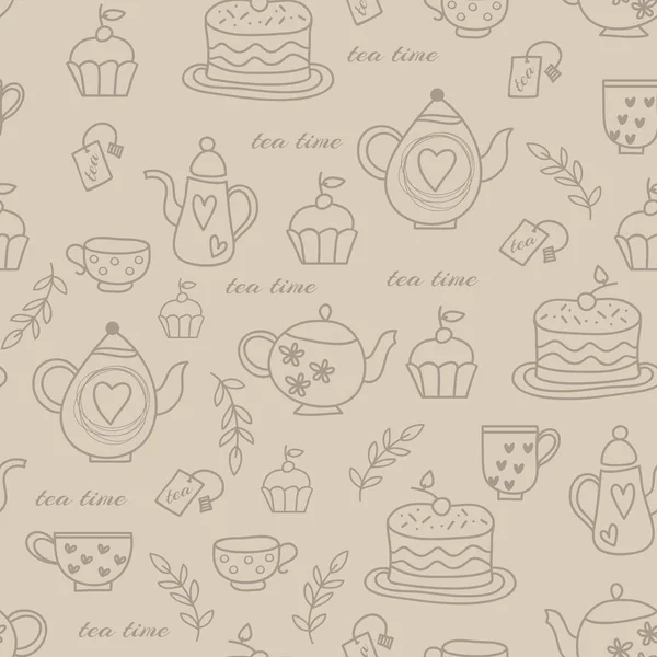 Kitchen Pattern Seamless Design Decoration Textile Paper Series — Stock Vector