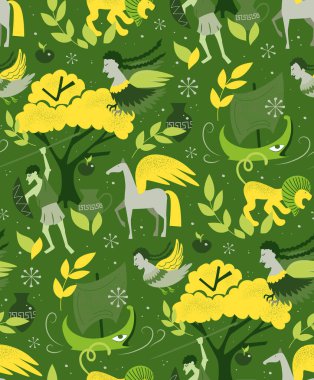 Çocuklar için mitler ve efsanevi çizgi film tasarımı