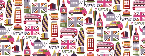 Londres Patrón Diseño Sin Costuras Decoración Textiles Series Papel — Archivo Imágenes Vectoriales