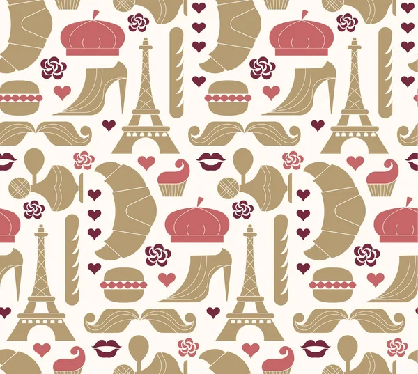 Paris seamless pattern with eiffel tower