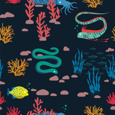 Su altı yaşamı kusursuz desen