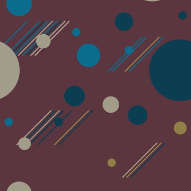 Çemberleri ve çizgileri olan geometrik, soyut, dikişsiz desen