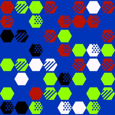 Altıgenli geometrik dikişsiz tasarım deseni