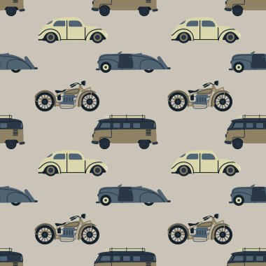 Çocuklar için Retro taşıma şablonu geometrik biçim tasarımı