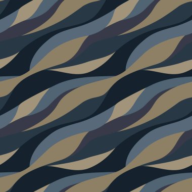 Soyut desenli dalgalı düz renksiz tasarım çizimi