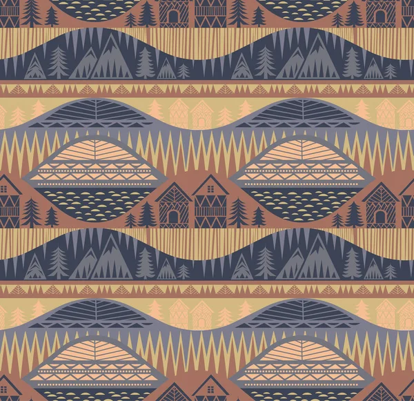 Норвежский Узор Безseamless Дизайн Декоративные Серии Текстиля Бумаги — стоковый вектор