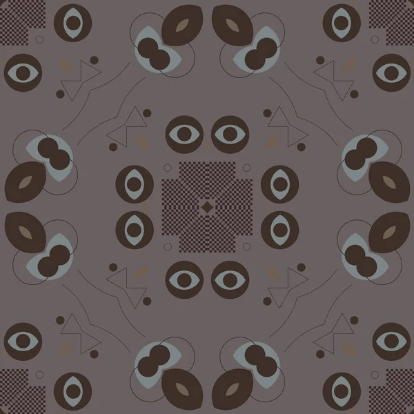 Kreisförmiges Geometrisches Musterdesign Mit Computergenerierten Formen — Stockvektor