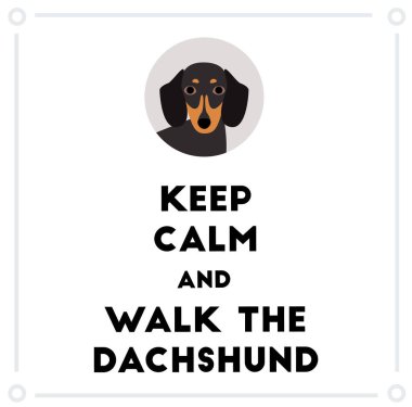 Sakin ol ve beyaz arkaplanda resmetmek için daksund 'da yürü.