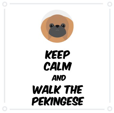 Sakin olun ve Pekin lehçesinde yürüyün, beyaz arkaplanda resimler