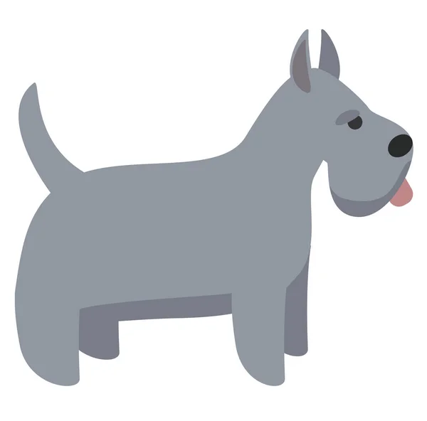 Scottish Terrier Ilustração Sobre Fundo Branco Estilo Plano —  Vetores de Stock