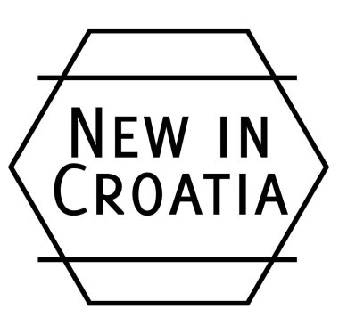Beyaz arka planda yeni CROATIA damgası