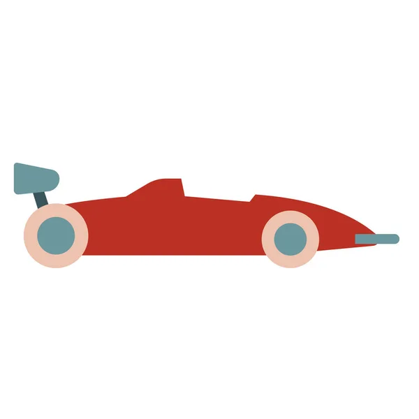 Ilustración plana de coche deportivo en blanco — Vector de stock