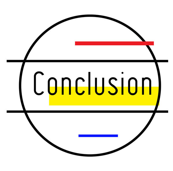 CONCLUSION stamp on white background
