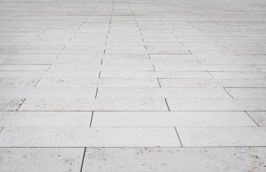 Beyaz tuğla duvar doku ışık kaldırım, kaldırım