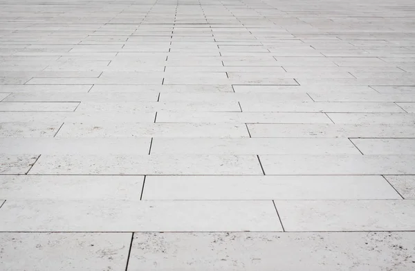 White brick wall texture light sidewalk, pavement — Stock Photo, Image