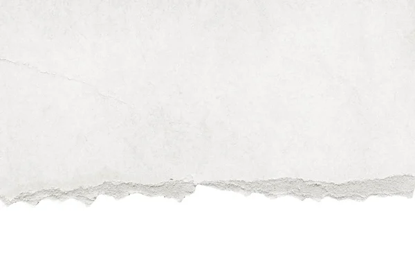 Перероблений білий розрив горизонтальної ноти текстури паперу, світлий фон . — стокове фото