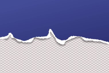 Metin veya ileti için kare zemin üzerine mavi yatay kağıt şerit sökük. Vektör çizim