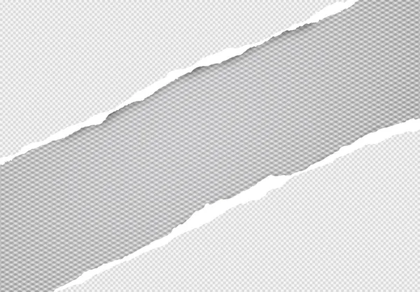 La carta bianca quadrata strappata in angoli è su sfondo con spazio per testo. Illustrazione vettoriale — Vettoriale Stock