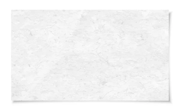 Witte ruwe gerecycleerd nota papier textuur met zachte schaduw is op witte achtergrond. Vectorillustratie — Stockvector