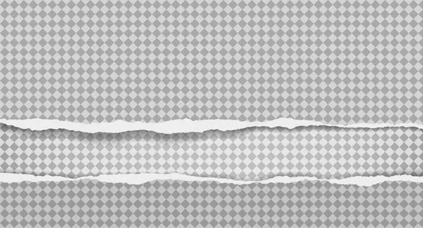 Σχισμένες οριζόντιες λωρίδες χαρτιού με μαλακή σκιά. Φόντο απεικόνισης διανυσματικών φορέων — Διανυσματικό Αρχείο