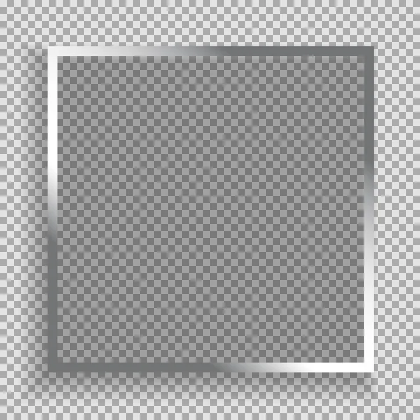 Quadro quadrado branco com sombra suave para texto ou imagem está no fundo cinza quadrado —  Vetores de Stock