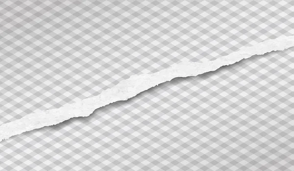 Déchiré bande de papier horizontal blanc est sur fond carré. Illustration vectorielle — Image vectorielle