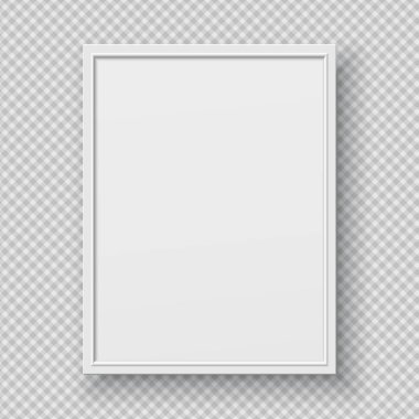 Metin veya resim için yumuşak gölgeli beyaz dikdörtgen kağıt veya plastik çerçeve kare siyah arkaplan üzerindedir