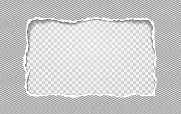 Σχισμένο χαρτί με διαμάντι μοτίβο, πλαίσιο για το κείμενο σε τετράγωνο φόντο. Απεικόνιση διανυσματικών φορέων — Διανυσματικό Αρχείο